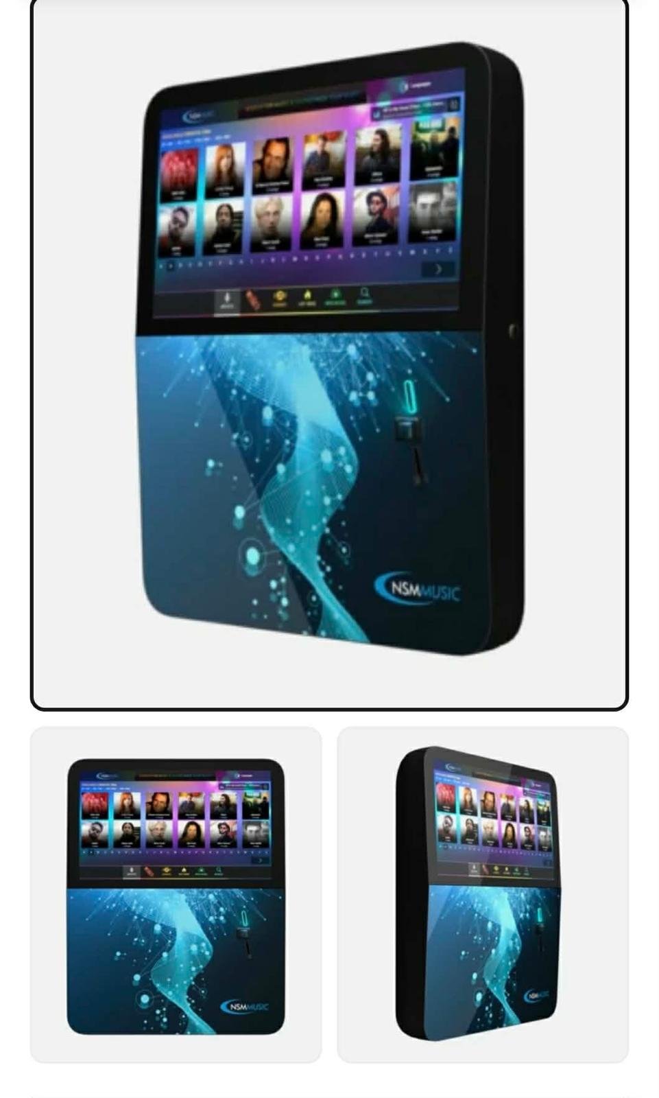 Wall-mounted digital touchscreen jukebox